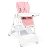 Infans High Chair With One-Hand Removable Tray, 4 Lockable Wheels & Large Storage Basket - Multi-Adjustable Height, Recline & Fo