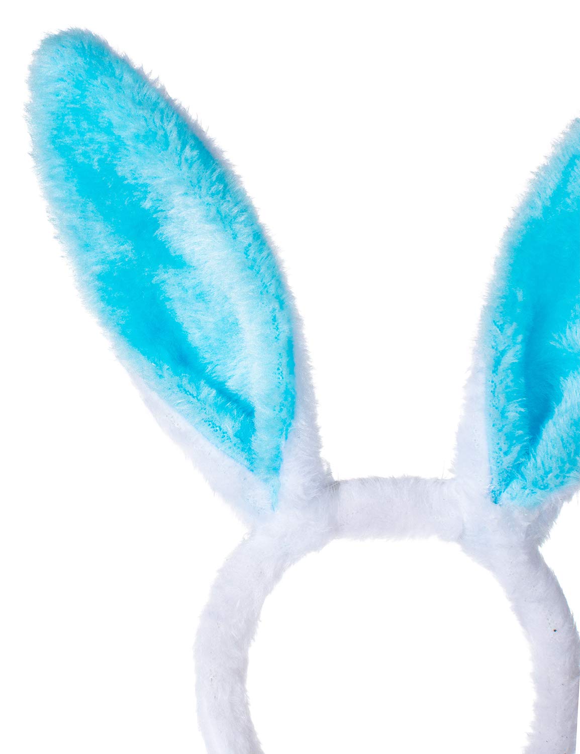 Cute Soft Touch Bunny Ears Headband Christmas Rabbit Ears Headband Gift For Children Kids Girls (Blue)