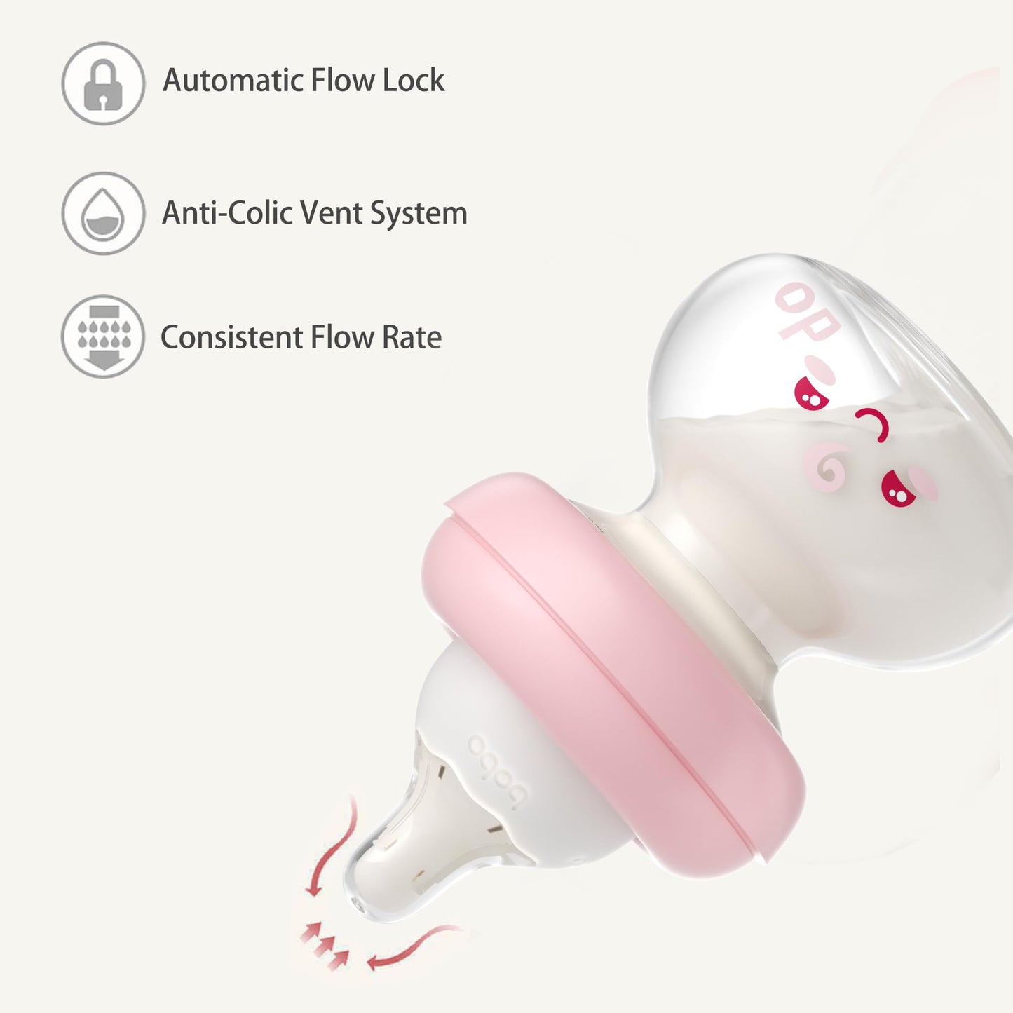 Yohkoh Newborn Glass Baby Bottles With Slow Flow Nipple For 0+ Months, Wide Neck Feeding Bottle, 2.7Oz/80Ml (Red, 2.7Oz (Pack Of