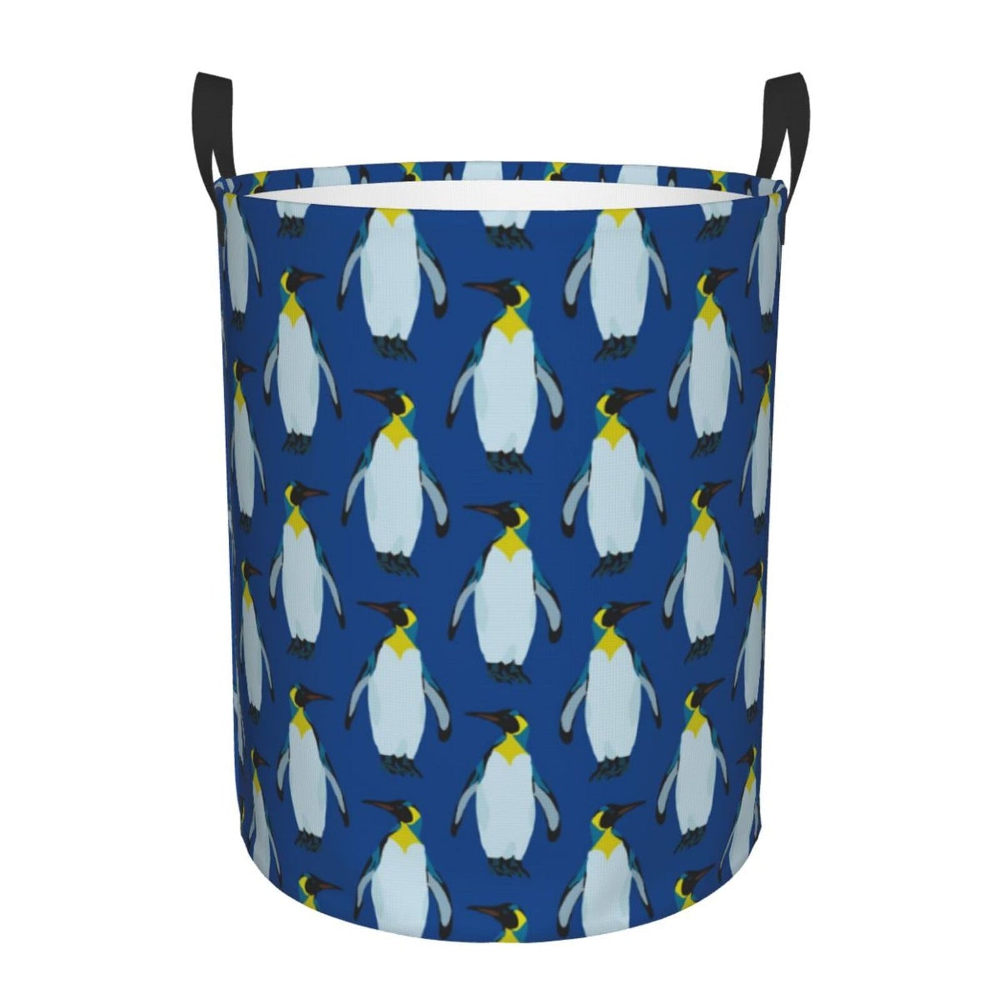 Pevtufa Beautiful King Penguin Pattern Foldable Laundry Basket Organizer,Fabric Clothes Toy Storage Basket Nursery Hamper Storag