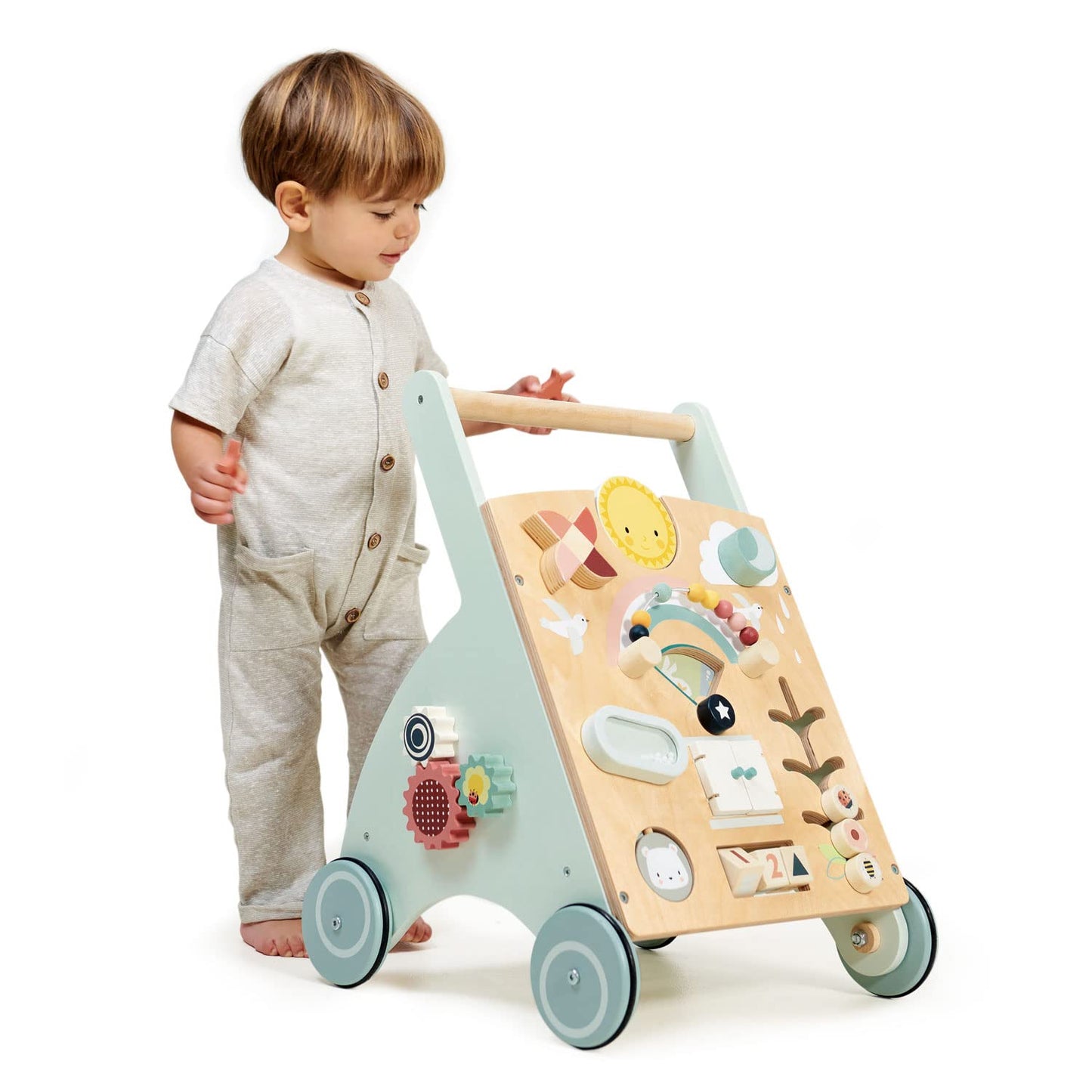 Tender Leaf Toys - Sunshine Baby Activity Walker - Activity Station To Encourage Floor Play To First Steps - Perfect Companion T