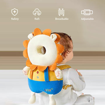 Baby Head Protector Backpack, Adjustable Baby Head Protection Backpack With Baby Knee Pads For Crawling, Soft, Breathable And We