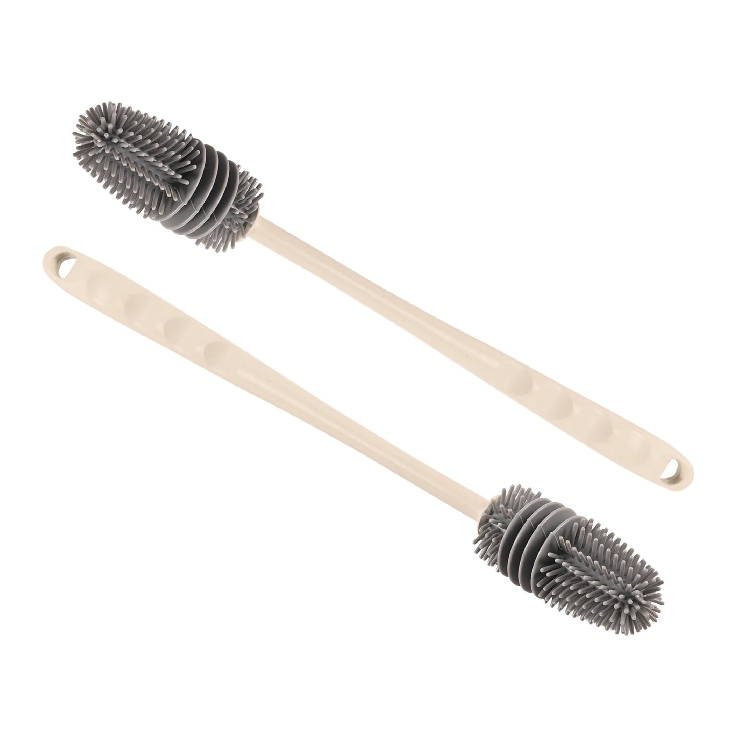 Kuber Industries Pack Of 2 Long Handle Silicone Water Bottle Cleaning Brush | Baby Bottle Cleaning Brushes - Ideal For Feeding B