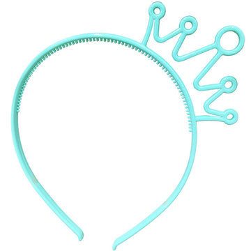 Xima 12Pcs Spring Colors Abs Plastic Material Crown Girls Headbands Tiaras Head Band Princess Children Headear Hair Accessory (S