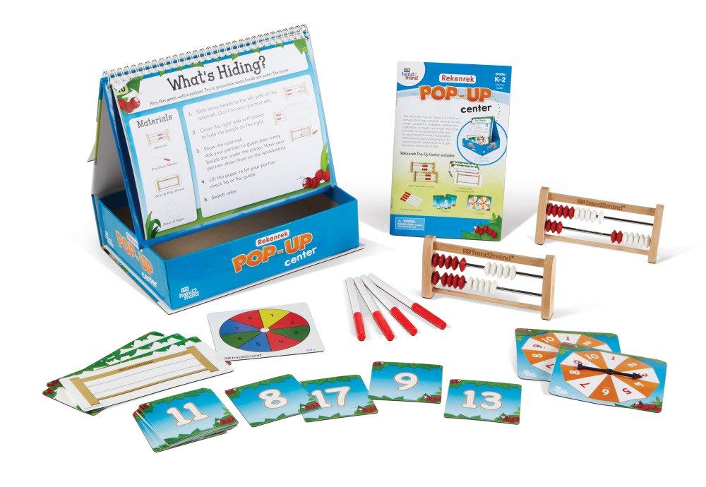 hand2mind Rekenrek Pop-Up Learning Activity Center, Math Games for Kids, Abacus for Kids Math, Math Manipulatives, Montessori Ma