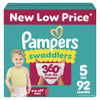 Pampers Diapers - Swaddlers 360 - Size 5, 92 Count, up to 100% Leakproof Comfy Dry Fit, Designed for Easy Changes, Pull On Baby