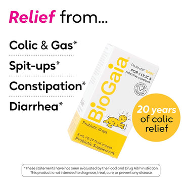 Biogaia Protectis Baby Probiotic Drops | Baby Essentials For Colic & Gas Relief | Safe For Newborns | Ease Crying, Fussing, Coli