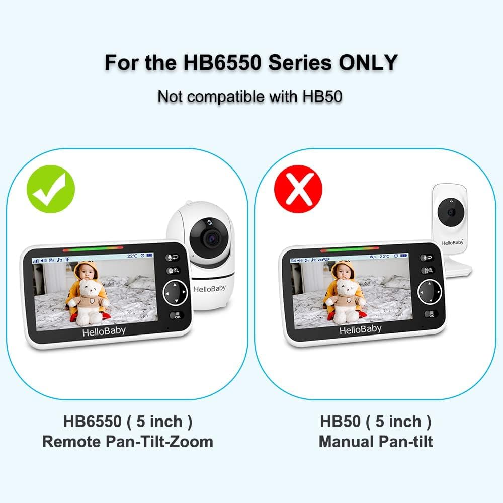 Hellobaby Hb6550 2023/2024 Version Monitor Only - Only For Hb6550 Video Monitor With Camera And Audio, Baby Monitor Display (Rep