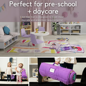 Dreamworks Gabby'S Dollhouse 24'(W) X 45'(L) Soft Toddler Nap Mat With Pillow And Blanket Perfect For Preschool, Daycare, And