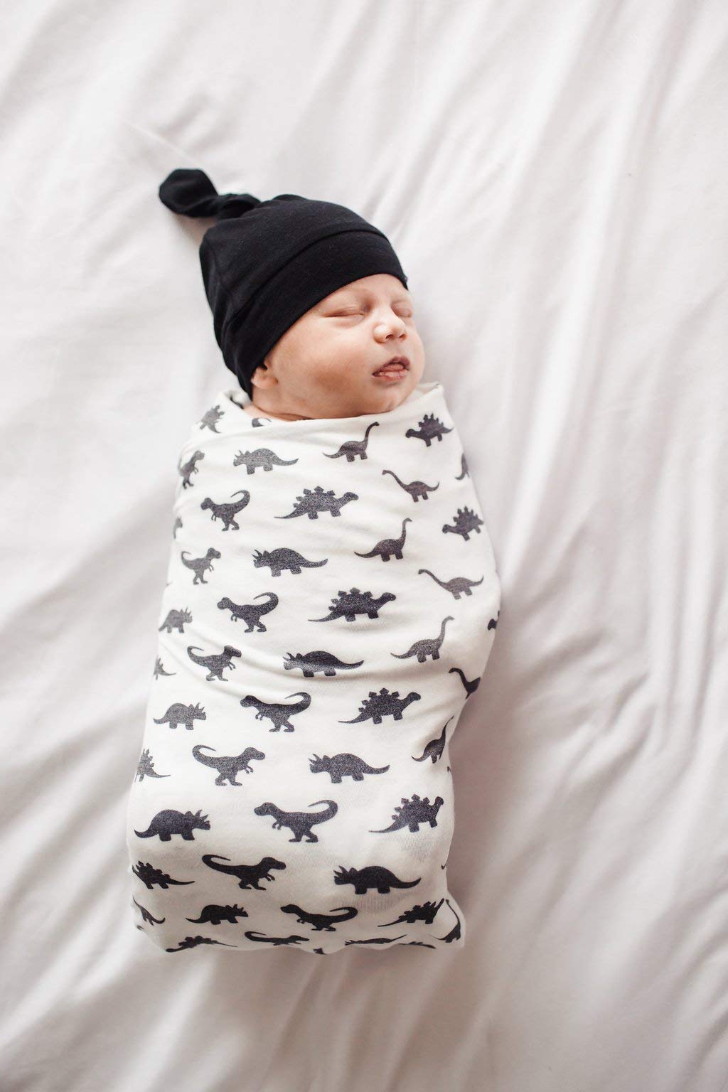 Copper Pearl Baby Beanie Hat Top Knot Stretchy Sof Midnight