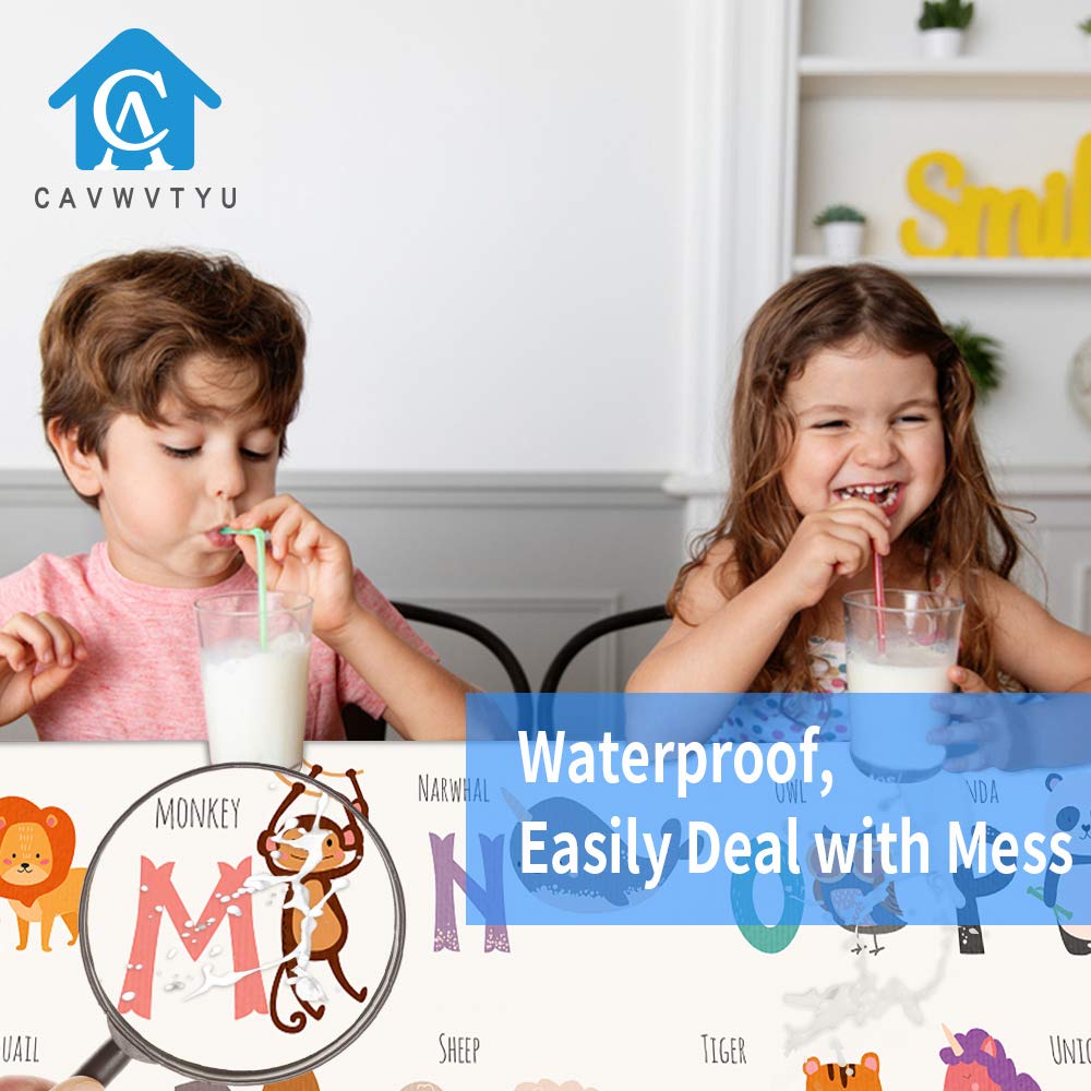 Splat Mat For Under High Chair, 51' Si Anti-Slip Waterproof Multipurpose Splash Mat, Washable High Chair Mat Floor Protection T