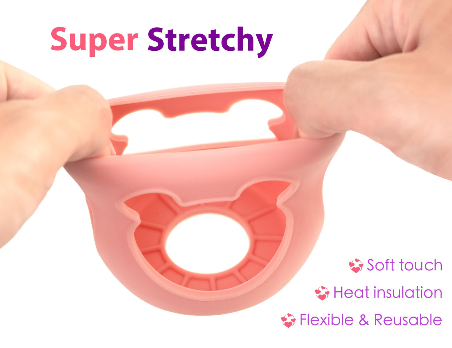 100% Silicone Baby Bottle Sleeves For Philips Avent Natural Glass Baby Bottles, Premium Food Grade Silicone Bottle Cover, Cute B