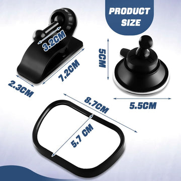 Lecctso Car Rearview Mirror, Car Seat Mirror, Baby Car Mirror, 360 Degree Adjustable Auto Interior Rearview, Child Safety Seat R