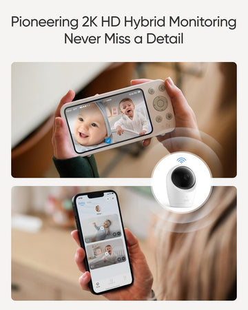 Eufy Baby Monitor E20 Add-On Camera, 2K Hd Resolution, 330? Pan And 60? Tilt, 4? Zoom, Night Vision, 5000Mah Built-In Battery, A