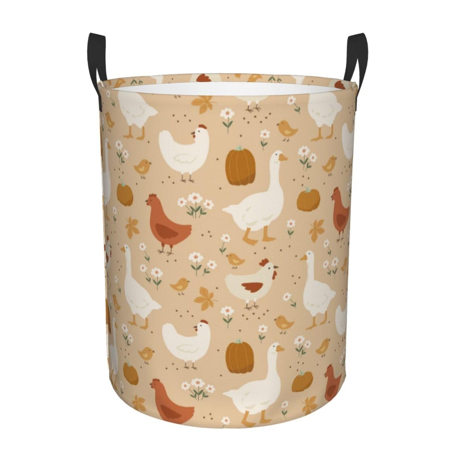 Pevtufa Autumn And Thanksgiving Foldable Laundry Basket Organizer,Fabric Clothes Toy Storage Basket Nursery Hamper Storage Bin F