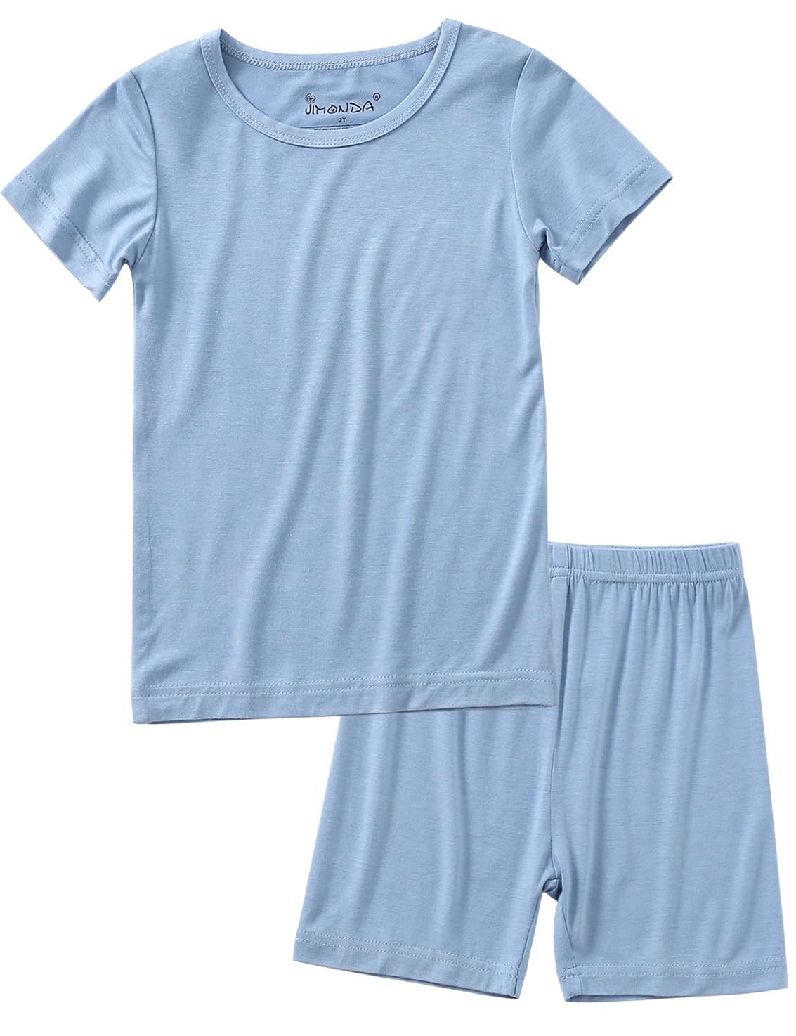 Jimonda Baby Boys Girls Pajama Sets Toddler Sleepwear Cool Jammies 2pcs Viscose from Bamboo PJs Short Sleeved 18M-8Y(Blue-6-7Y)