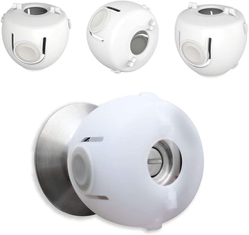 Door Knob Safety Cover For Kids, 4-Pack, White By Moonybaby