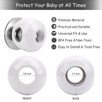 Baby Safety Door Knob Covers 4 Pack Baby Safety Door Handle Protector Child Proof Door Knobs Door Safety For Kids Universal Fit
