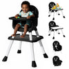 Baby High Chair with Adjustable 5-Point Harness, Easy Clean Tray and Seat, Tool-Free Assembly Grey