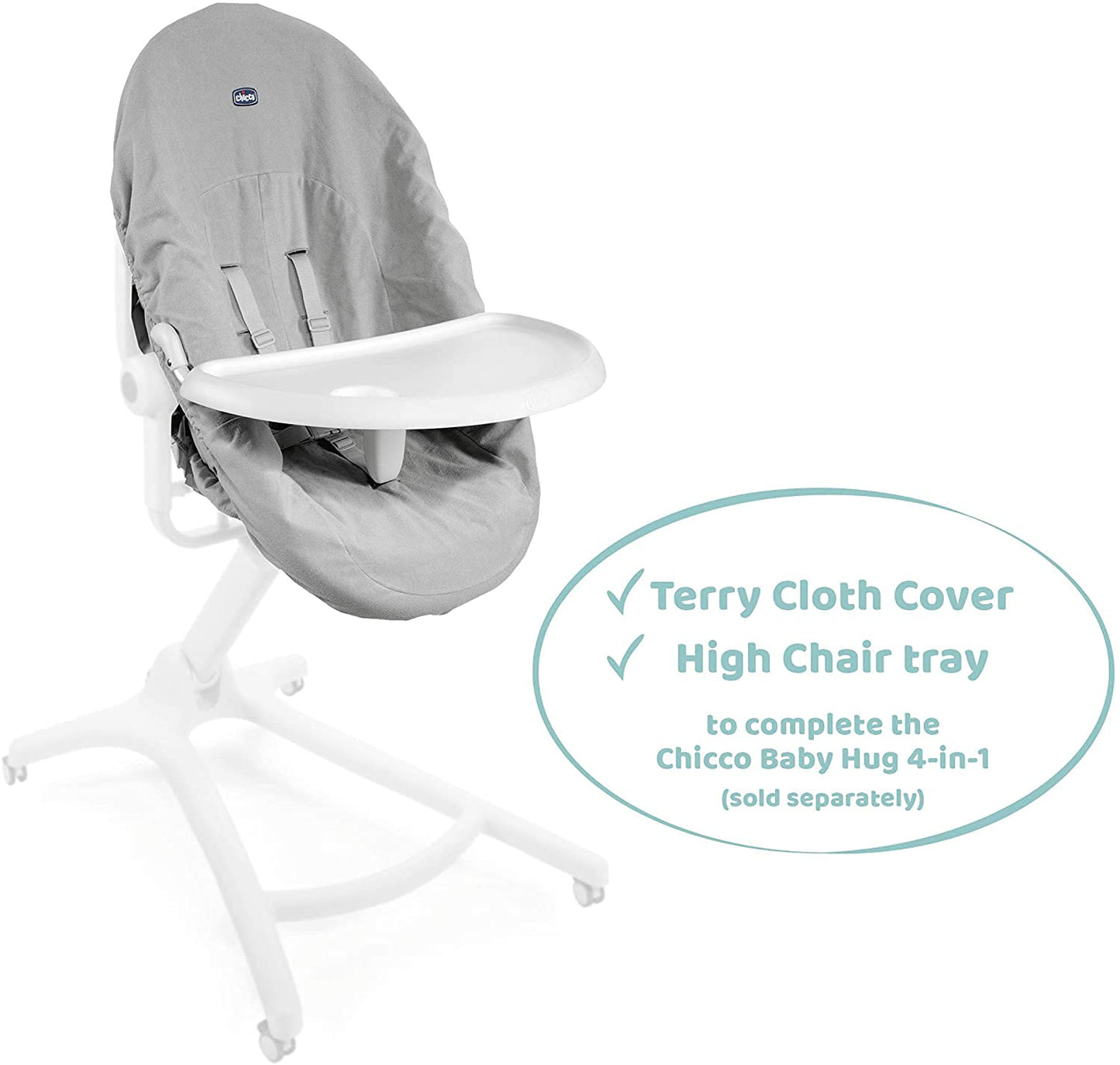 Chicco Baby Hug 4 In1 Meal Kit (High Chair Tray+ Terry Cloth Cover)