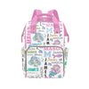 Personalized Diaper Bag Backpack for Women, Custom Name Nursing Mommy Daypack, Diaper Bag for Boys Girls, New Mom Gifts (Mermaid