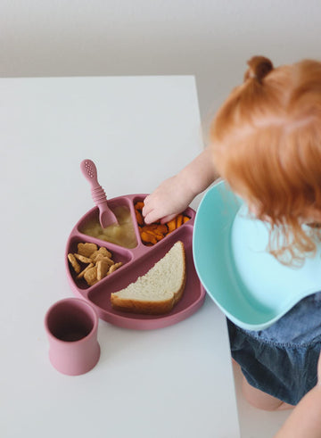 Otterlove Silicone Baby Plate With Suction Base - 100% Platinum Pure Lfgb Silicone With No Fillers - Bpa Free - Fits Most Highch