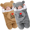 Brandonn New Born Baby Blanket Pack Of Hooded Swaddle Crib Wrapper Or Wearable Blanket For Baby Boys And Girls Pack Of 2, (06 M