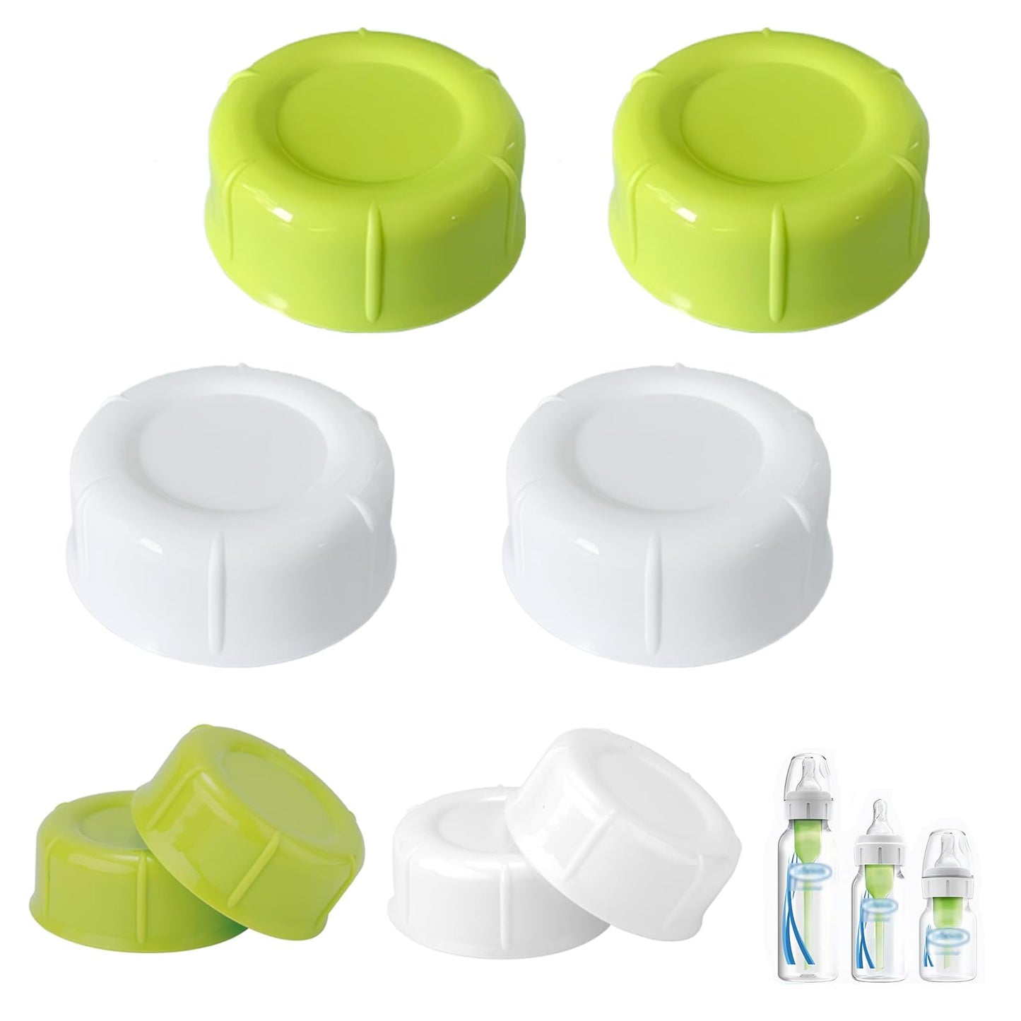 Travel and Storage Caps for Dr Brown Narrow Baby Bottles, Replacement Lids Compatible with Dr. Browns, Pack of 8