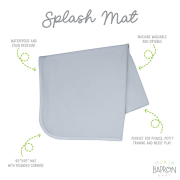 Bapronbaby Minimalist Light Grey Splash Mat - Waterproof Catch-All For Under High Chairs, Floors, Tables, Playtime Or Arts & Cra