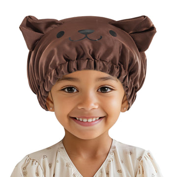 Lolalet Kids Bonnets For Girls, Adjustable Silk Baby Bonnet For Curly Hair Toddler Satin Cartoon Bonnet Cap With Elastic Band -B