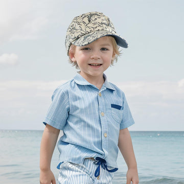 Yuoahcn Kids Unisex Dinosaur Hat Waterproof Quick-Dry Baseball Caps Boys Girls Toddler Cap Spring Summer Beach Hats 2-4Y (Beige)