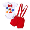 Circus 1St Birthday Outfit Baby Boys Carnival Themed Birthday Clown Birthday Outfits Cake Smash Suspender Romper Shorts Toddler