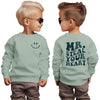Ritatte Toddler Boy Valentine'S Day Sweatshirt Mr. Steal Your Heart Shirt Kids Valentines Crewneck Long Sleeve Pullover Tops(Gre
