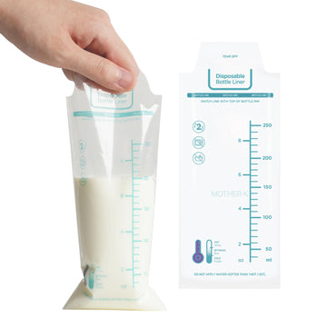 Mother-K Disposable Baby Bottle Liner, Must-Have Baby Travel Essentials, Bpa Free (8Oz, 100Pcs)