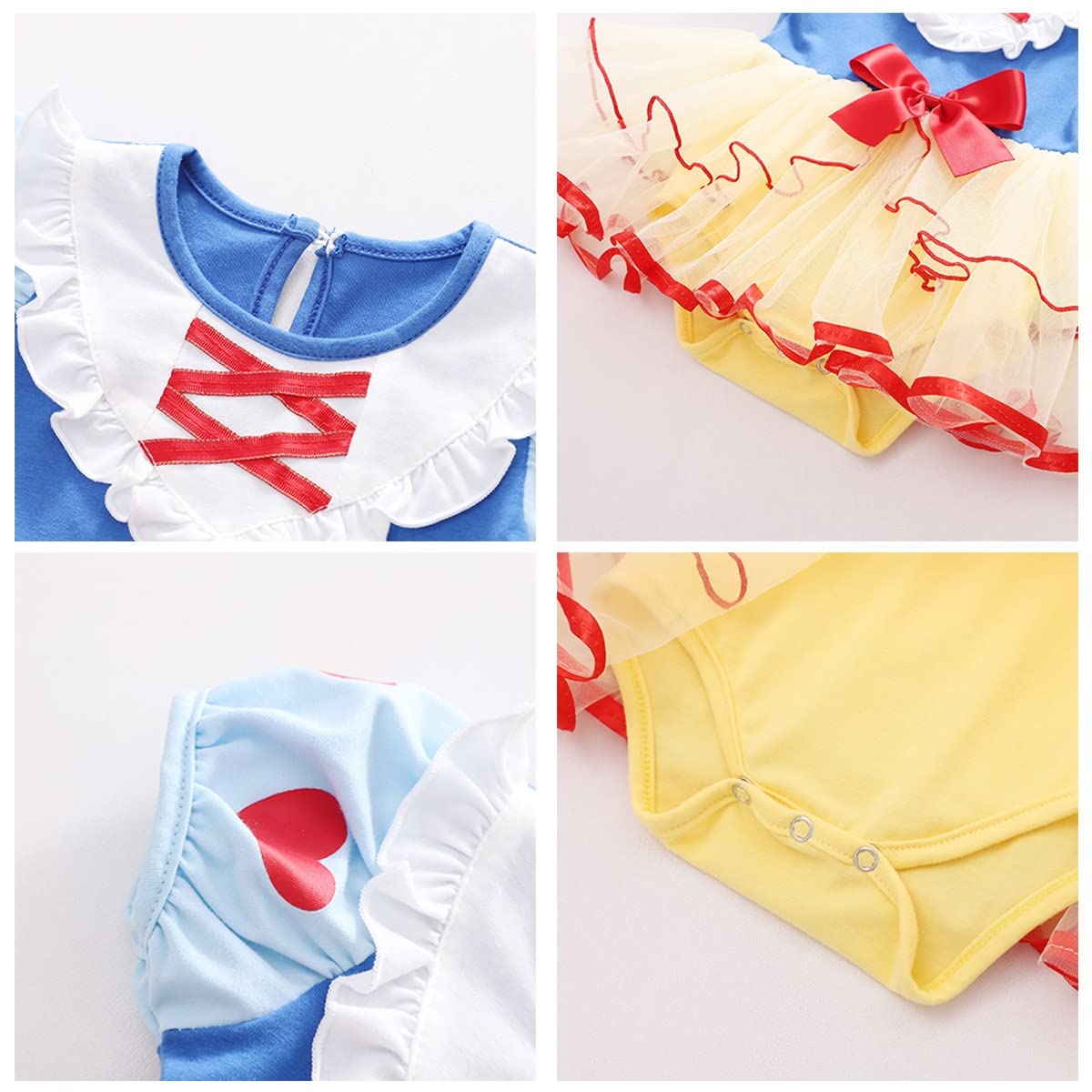 Myrisam Snow White Princess Costumes For Baby Girls Birthday Romper Tutu Dress W/Headband Halloween Outfits