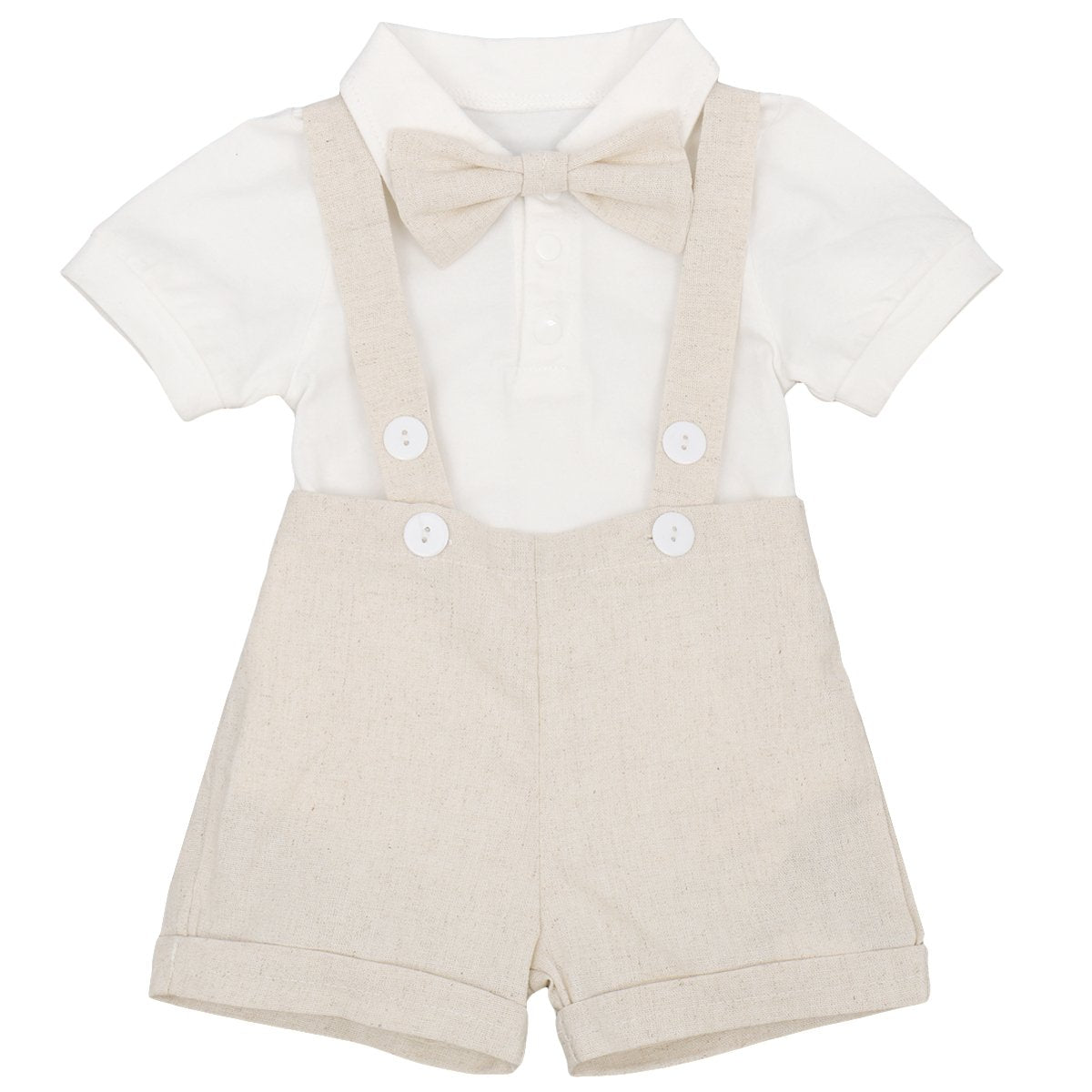 Cake Smash Outfit 1st Birthday Easter Newborn Baby Boys Gentleman Outfits Romper Suits Playsuit, Infant Short Shirt+Bib Pants+Bo