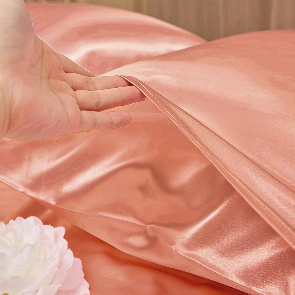 Travel Pillow Case Cover 2 Pack Toddler Pillow Cases 14 X 20 Breathable Silky Soft Satin Toddler Pillowcase Jade Pink Baby Pillo