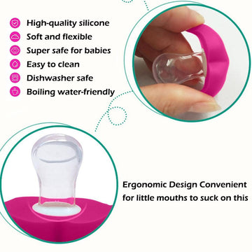 Funny Baby Pacifiers, Mustache Pacifiers 0-18 Months For Babies,Lips Binky,Gift For Newborns,Infants,Toddlers,Baby Girl,Bpa Free