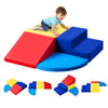 VEVOR Climbing Toys, 4-Piece Set, Foam Climbing Toys for Toddlers 6 Months to 3 Years Old, PU Leather Climbing Blocks, Indoor Cl