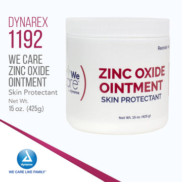 Dynarex Zinc Oxide Ointment, Soothes, Prevents, And Relieves Diaper Rash, Chaffed Skin, And Irritation, White, 1 Count - 15 Oz.