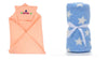 CTMKIDS Baby Wrap with Cap for Kids 74x74 cm Peach & Baby Blankets New Born Pack of Star Wrapper Bedsheet Sky Blue