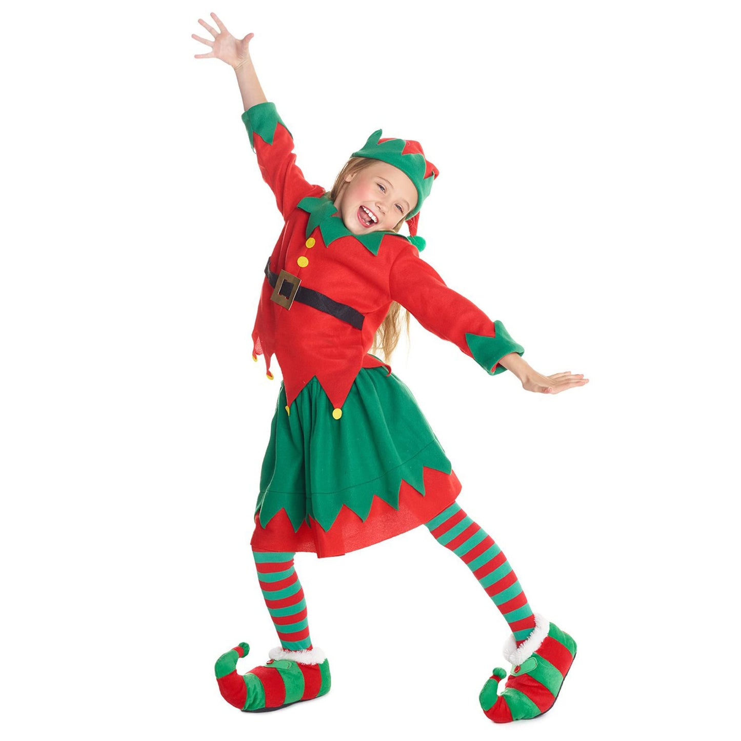Morph Elf Costume For Kids, Christmas Elf Outfit For Girls, Fun Kids Elf Dress, Holiday Elf Costume, Medium