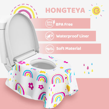 Hongteya Toilet Seat Covers Disposable, 20 Pcs Extra Large Disposable Toilet Seat Cover For Kids&Adults, Travel Essentials For K