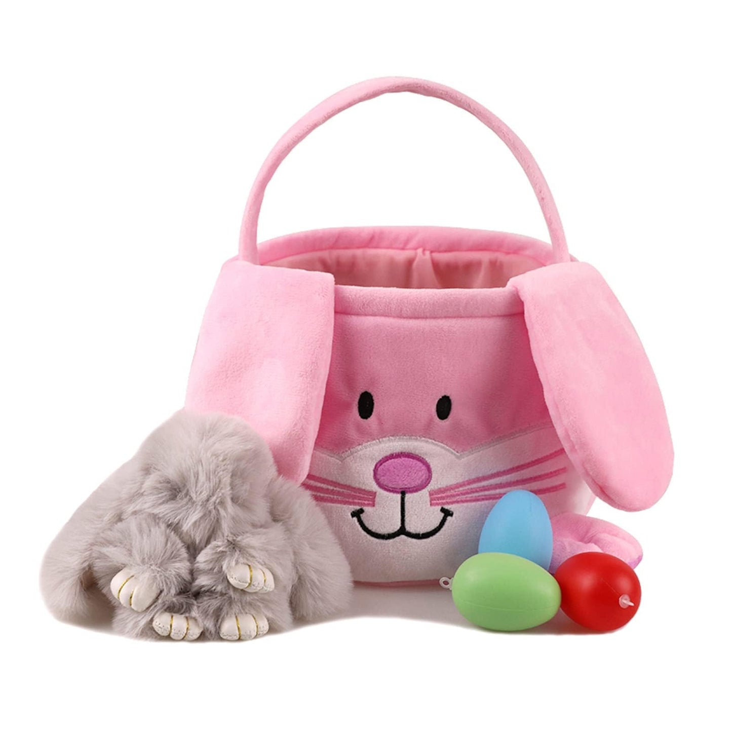 Wepop Bunny Baskets, Cute Eggs Hunting Bags Buckets Gifts For Kids Girls Boys