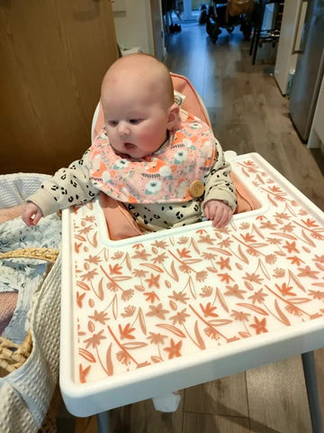 Dadouman Inflatable Supporting Cushion For Ikea High Chair, Baby High Chair Cover With Inflatable Cushion Insert (Coral)