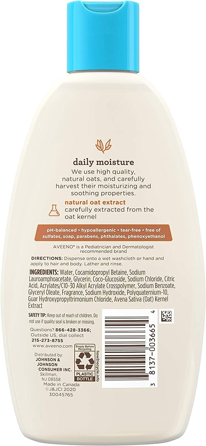 Aveeno Lightly Scented Baby Wash & Shampoo 8 Oz. - Pack Of 6