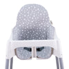 Jyoko Kids High Chair Cushion Compatible With Ikea Antilop Made Cotton 100% Confort (White Star)