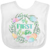 Inktastic My First Easter Pastel Colored Wreath Baby Bib White 3E859