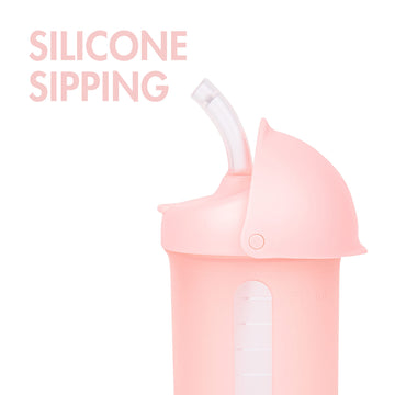 Boon Swig Toddler Silicone Straw Cup, 9 Ounces Pink