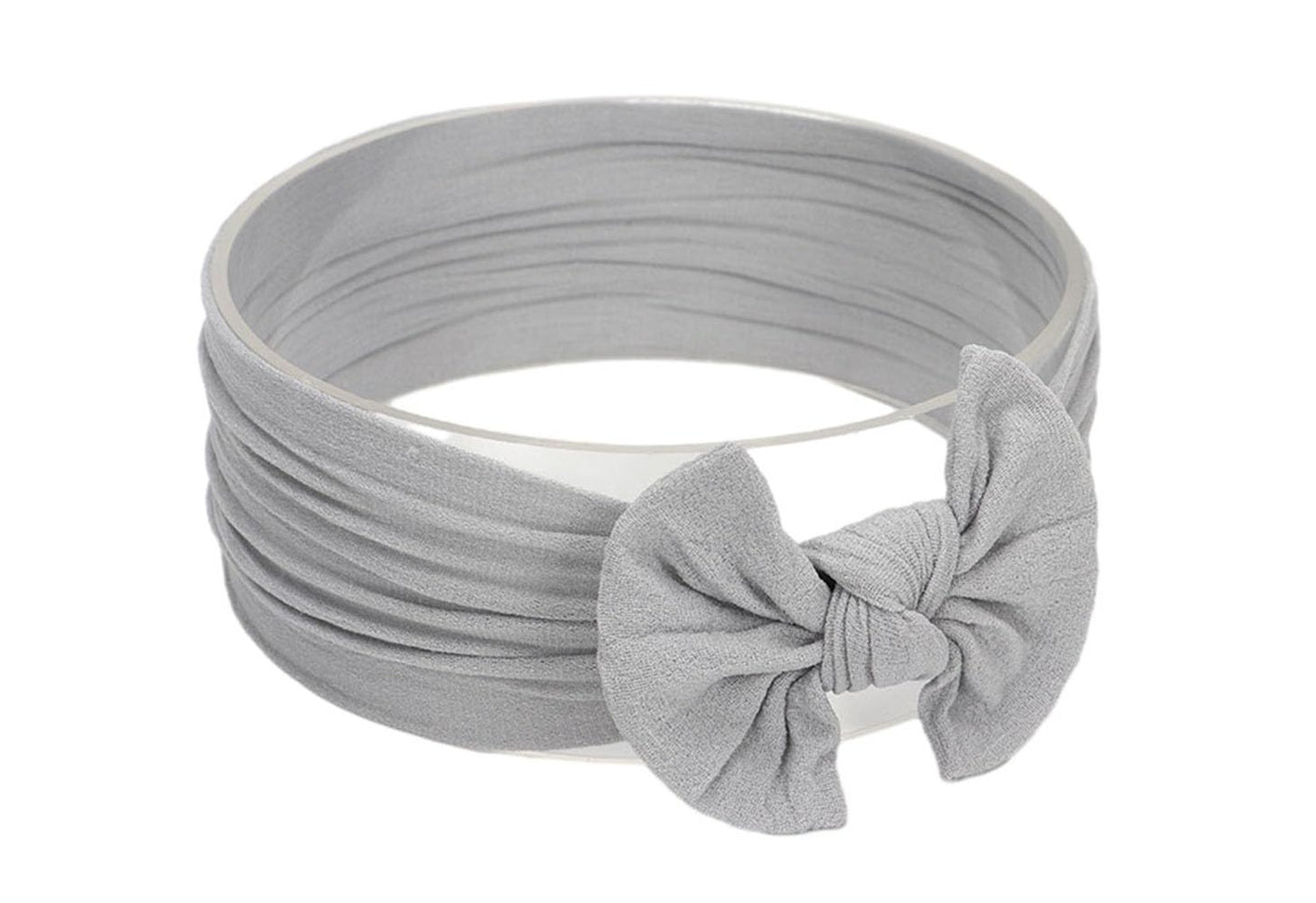Koolgil Baby Girls Toddler Bow Knot Headbands Soft Nylon Headband for Daily Life Birthday Party Photography (Grey)